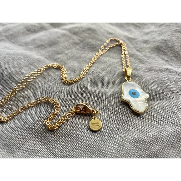 *Jihane* Hamsa Evil Eye Protection Necklace - Picture 6 of 9